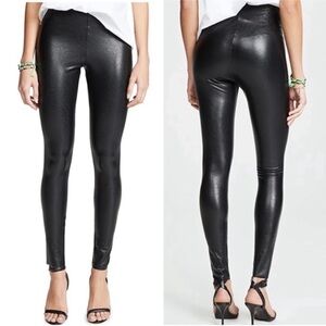 Commando Perfect Control Faux Leather Legging Pants Black Women’s Medium Casual